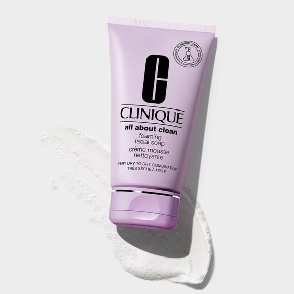 CLINIQUE All About Clean Foaming Facial Soap, 5 oz Full Size - Picture 3 of 5